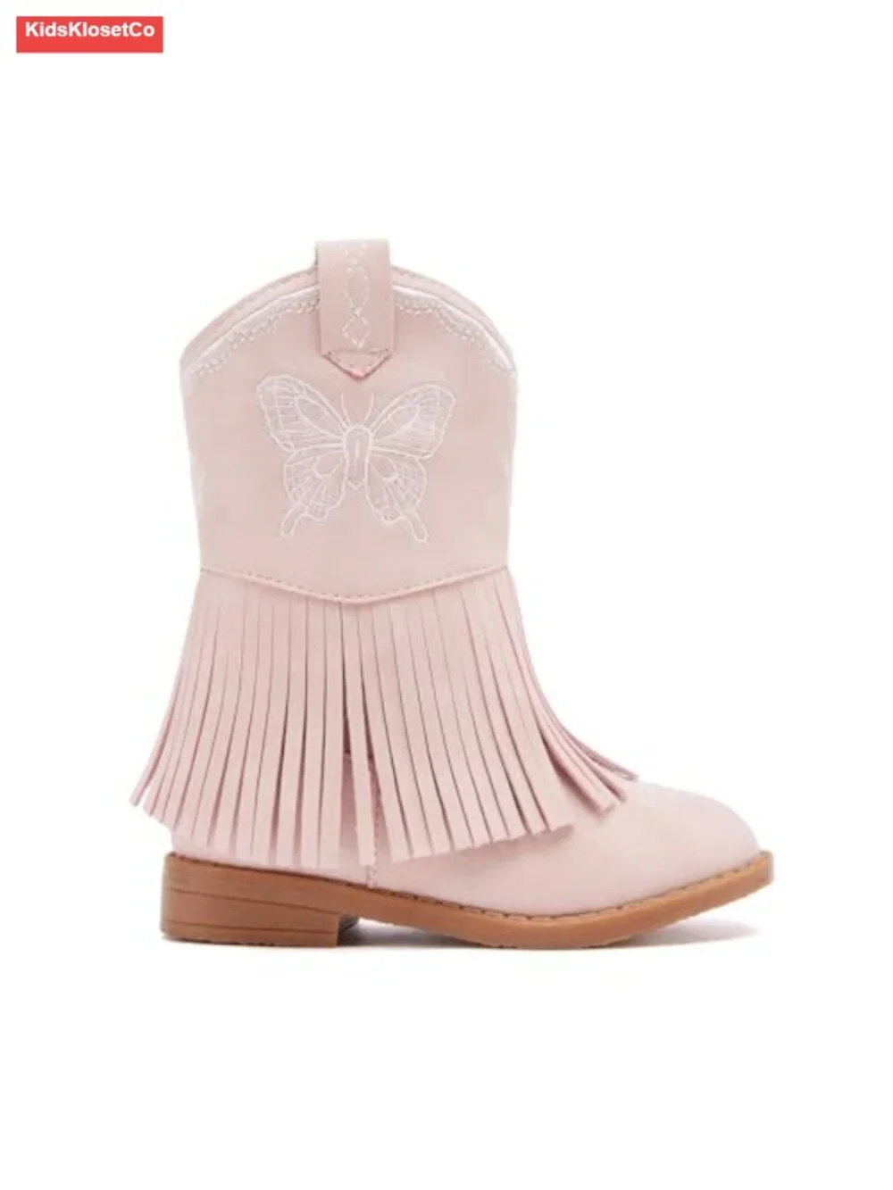 Toddler Girls Cowgirl Boots Mid Calf Western Pointed Toe Riding Shoes Tassels